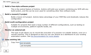 Jenkins - New Job Screen