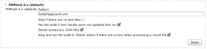 Jenkins - PHP Unit Settings